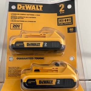 DeWalt 20V MAX Compact Lithium Ion 2.0AH Batteries- 2 pack.